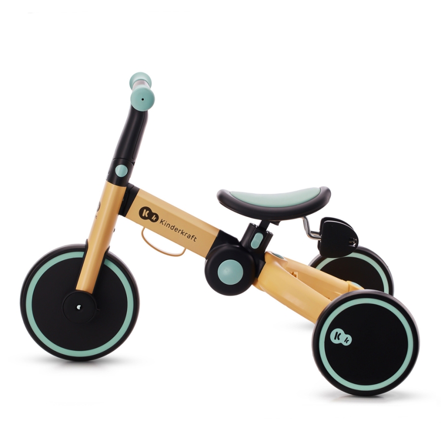 KINDERKRAFT - Children's push bike 3in1 4TRIKE yellow/mint