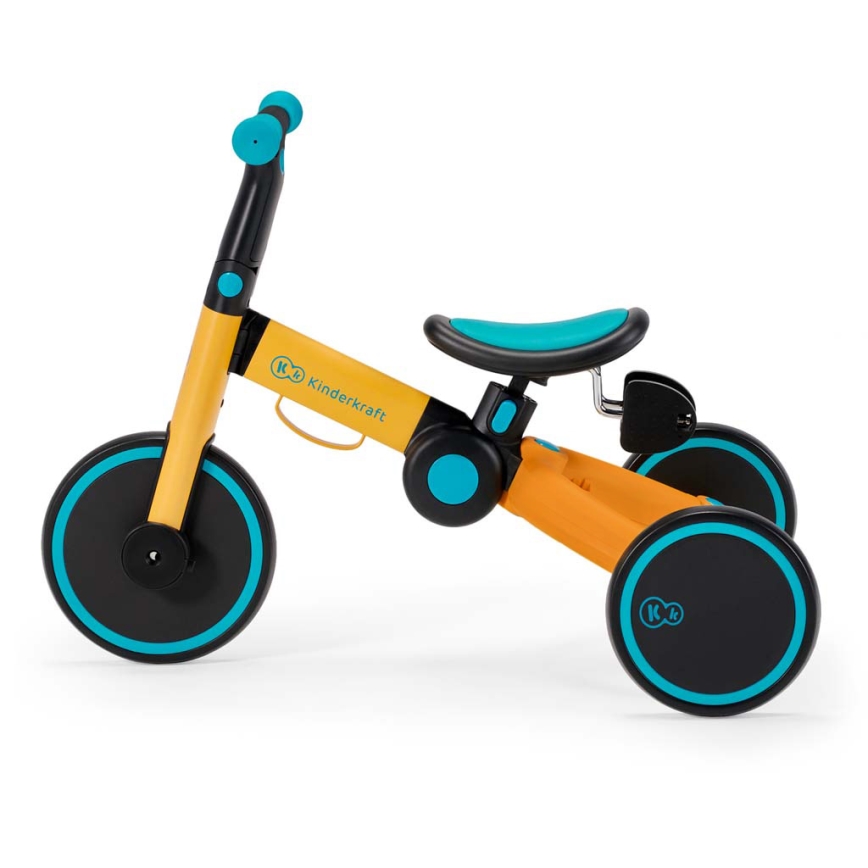KINDERKRAFT - Children's push bike 3in1 4TRIKE yellow/turquoise