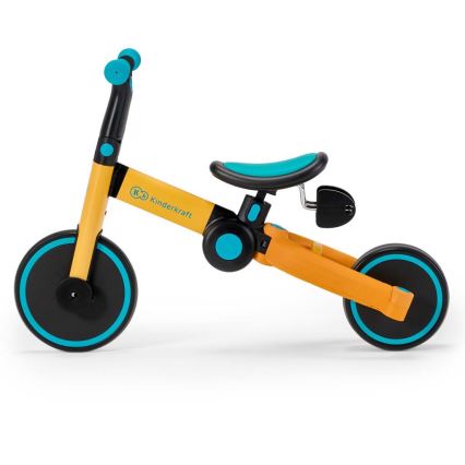 KINDERKRAFT - Children's push bike 3in1 4TRIKE yellow/turquoise
