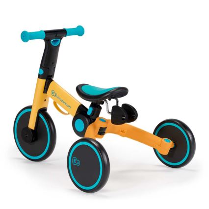 KINDERKRAFT - Children's push bike 3in1 4TRIKE yellow/turquoise