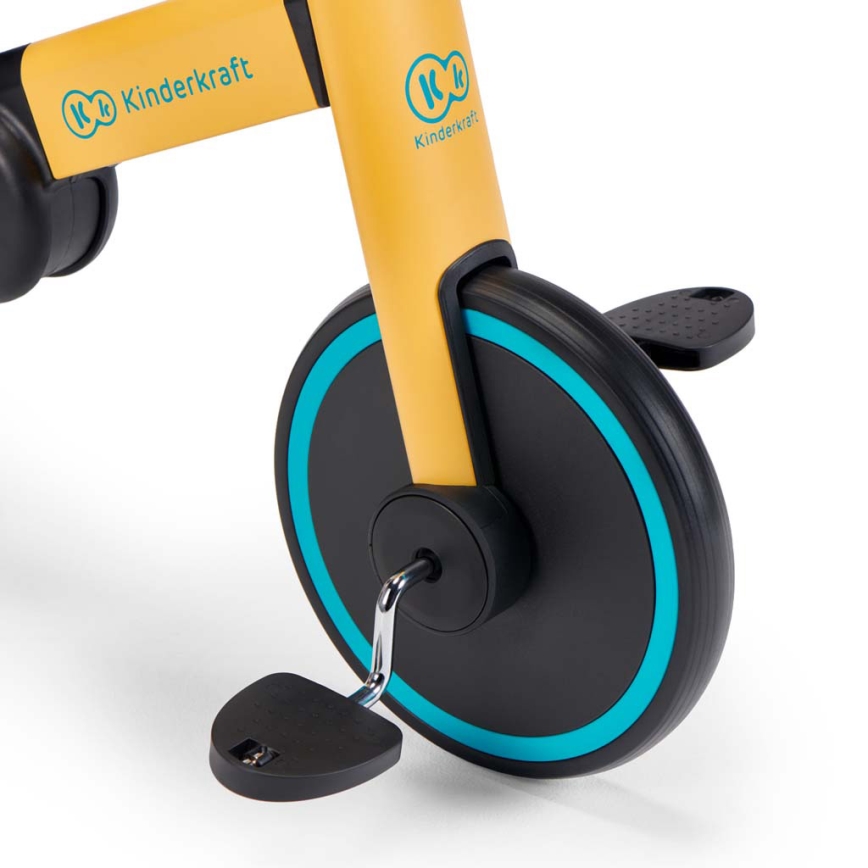 KINDERKRAFT - Children's push bike 3in1 4TRIKE yellow/turquoise