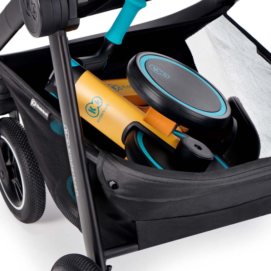 KINDERKRAFT - Children's push bike 3in1 4TRIKE yellow/turquoise
