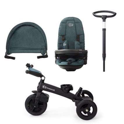 KINDERKRAFT - Children's tricycle 5in1 EASYTWIST green/black
