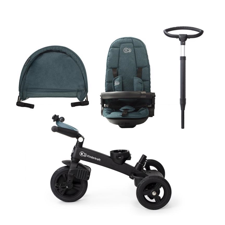 KINDERKRAFT - Children's tricycle 5in1 EASYTWIST green/black
