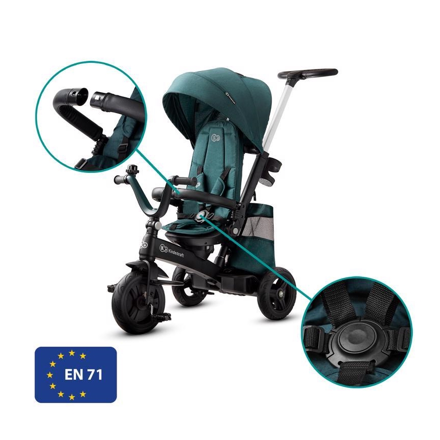 KINDERKRAFT - Children's tricycle 5in1 EASYTWIST green/black