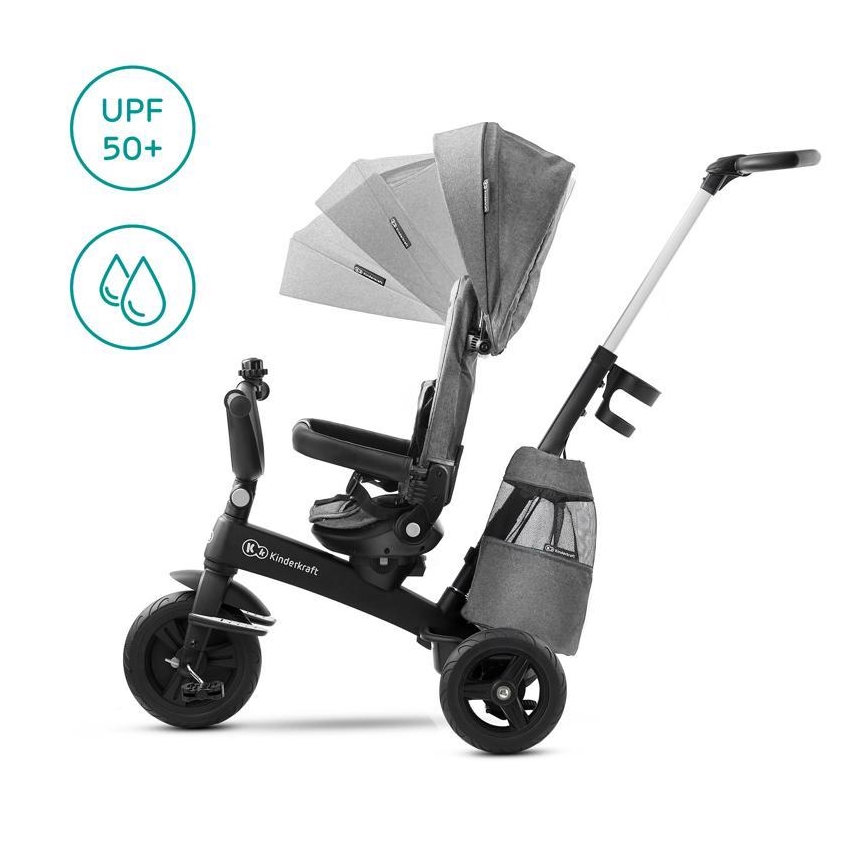 KINDERKRAFT - Children's tricycle 5in1 EASYTWIST grey/black