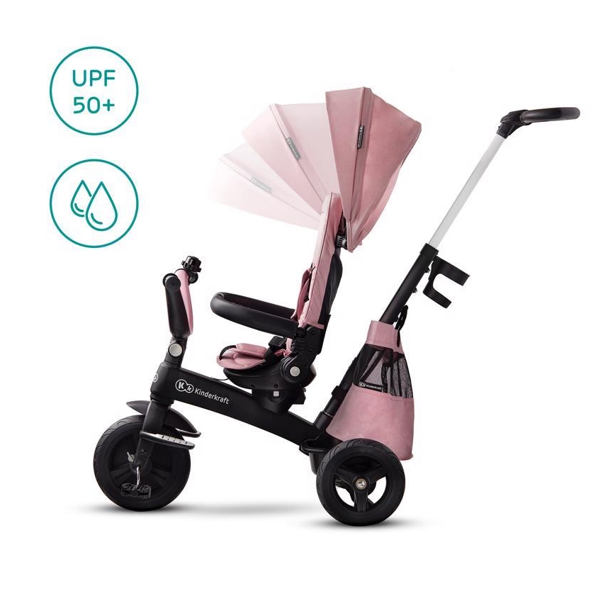 KINDERKRAFT - Children's tricycle 5in1 EASYTWIST pink/black