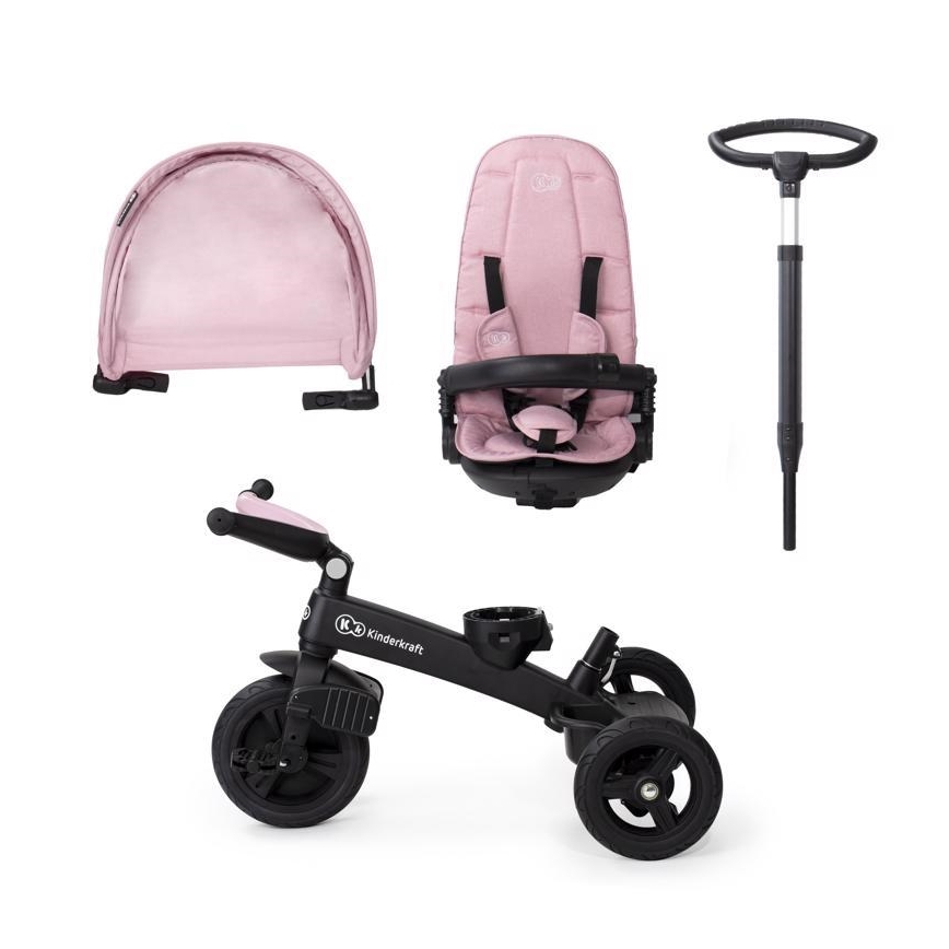 KINDERKRAFT - Children's tricycle 5in1 EASYTWIST pink/black