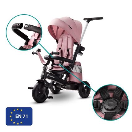 KINDERKRAFT - Children's tricycle 5in1 EASYTWIST pink/black