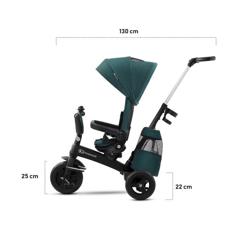 KINDERKRAFT - Children's tricycle 5in1 EASYTWIST pink/black