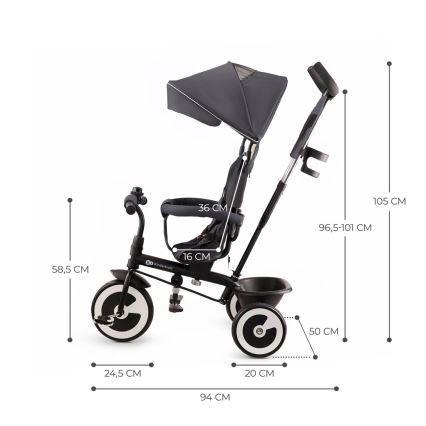 KINDERKRAFT - Children's tricycle ASTON Malachite grey