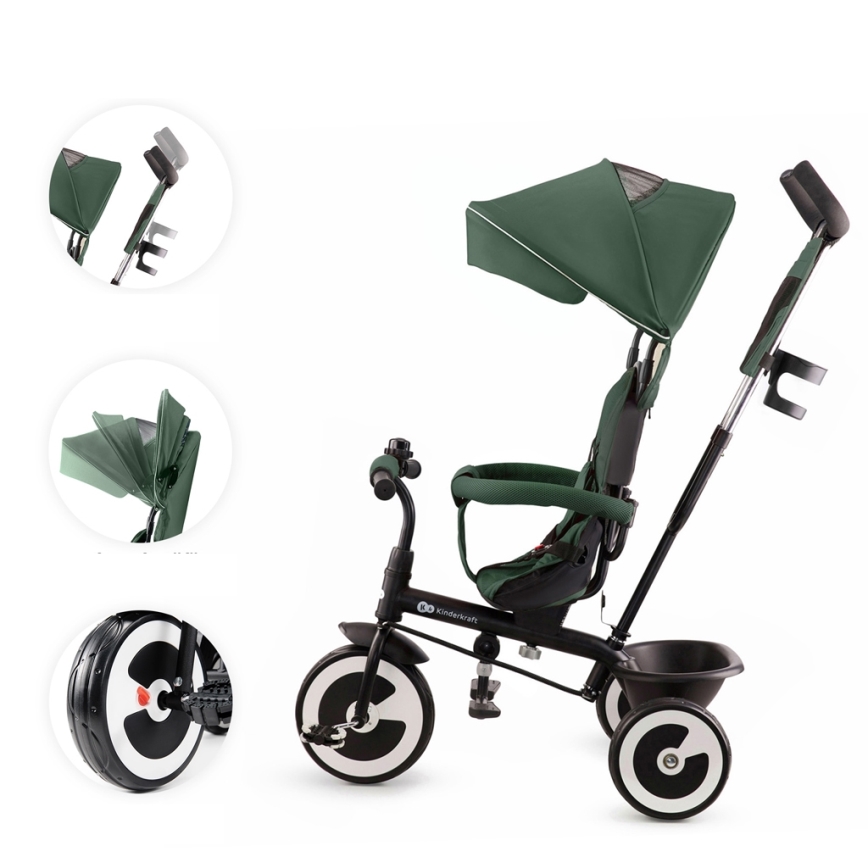 KINDERKRAFT - Children's tricycle ASTON Mystic green