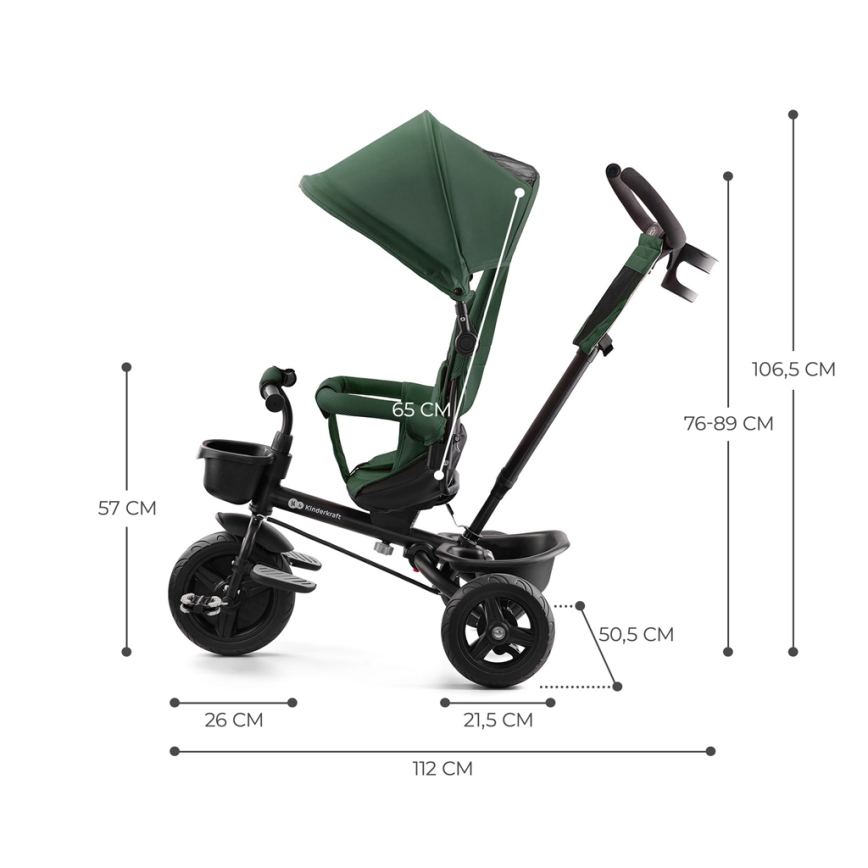 KINDERKRAFT - Children's tricycle AVEO green