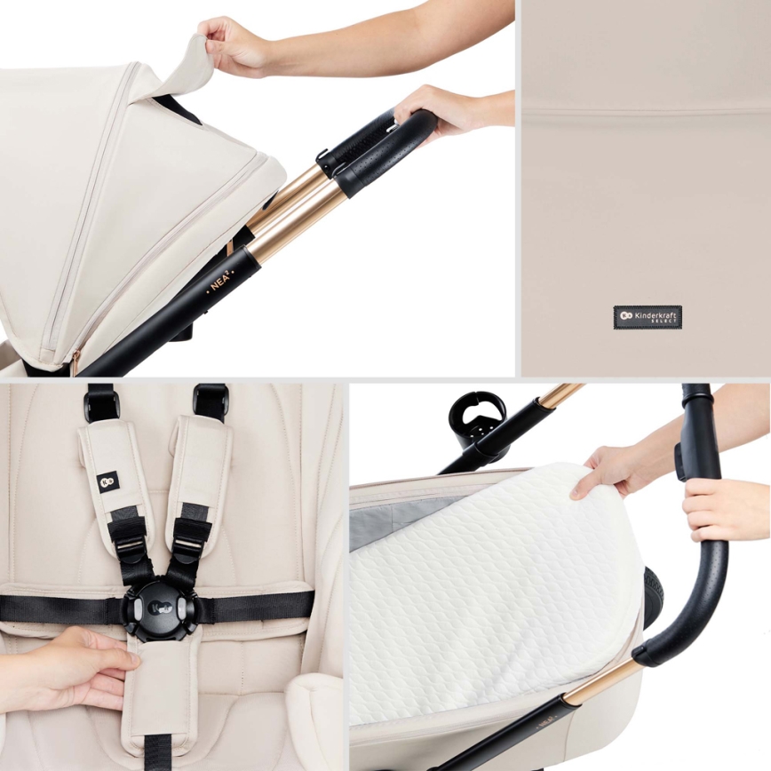 KINDERKRAFT - Combination stroller 2in1 NEA 2 beige