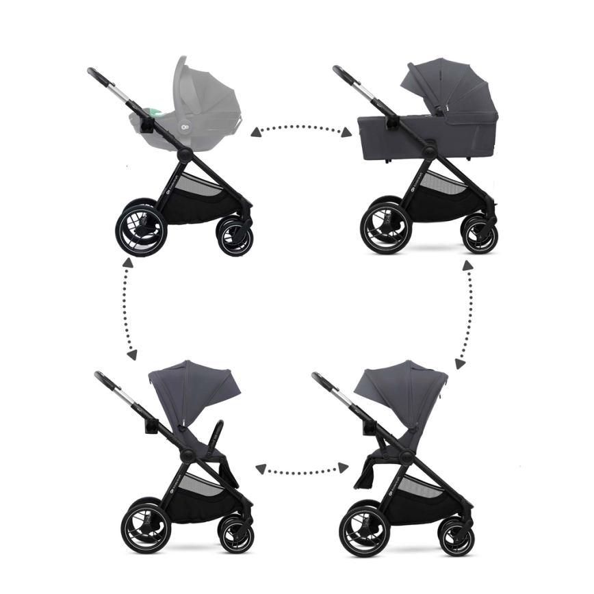 KINDERKRAFT - Combination stroller 2in1 NEA 2 Dark grey