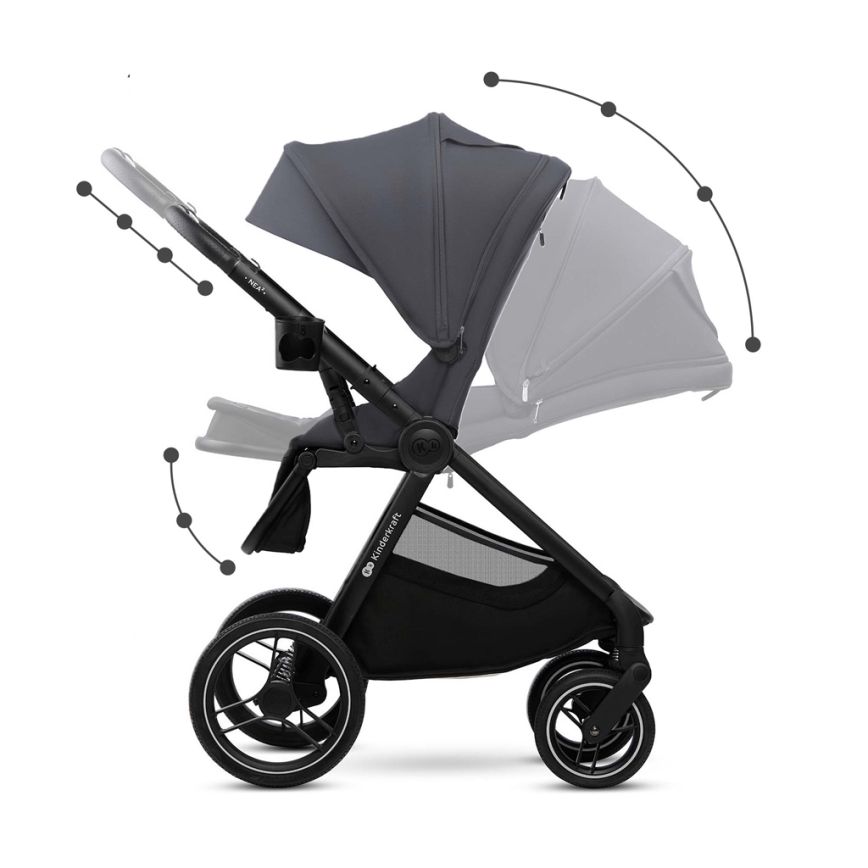 KINDERKRAFT - Combination stroller 2in1 NEA 2 Dark grey