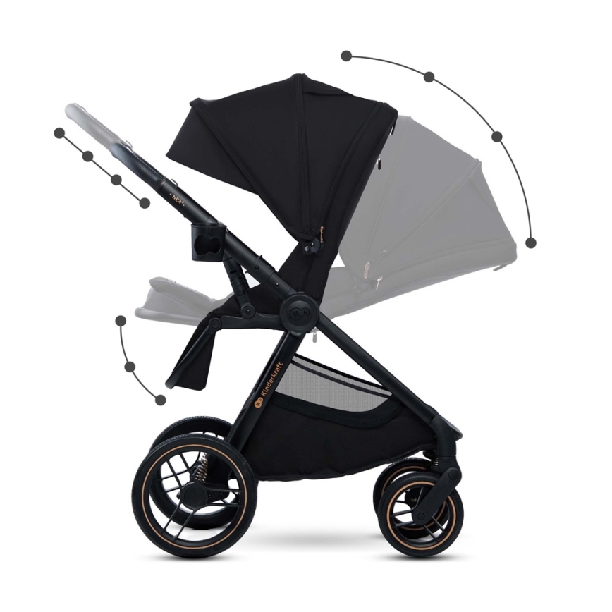 KINDERKRAFT - Combination stroller 2in1 NEA 2 Midnight black