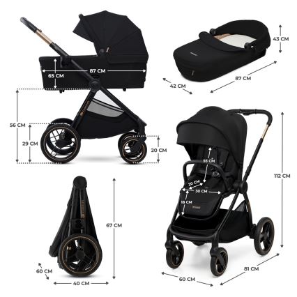 KINDERKRAFT - Combination stroller 2in1 NEA 2 Midnight black