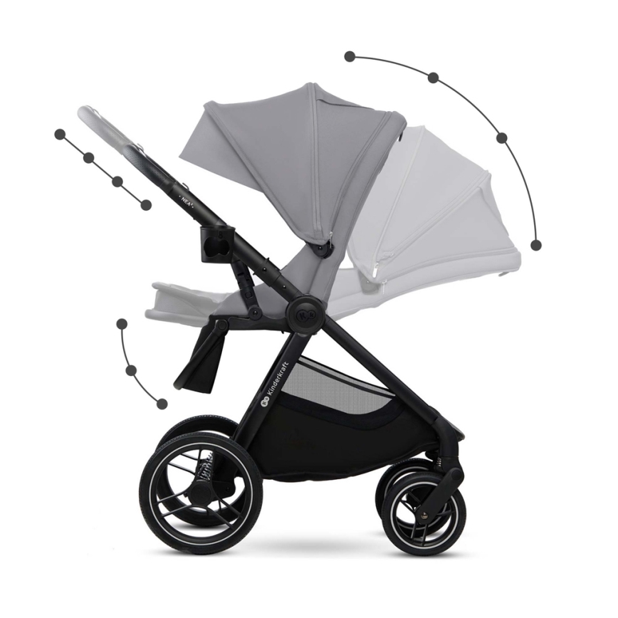 KINDERKRAFT - Combination stroller 2in1 NEA 2 Platinum grey