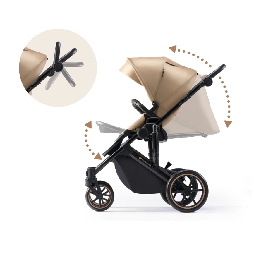 KINDERKRAFT - Combination stroller 2in1 PRIME 2 beige