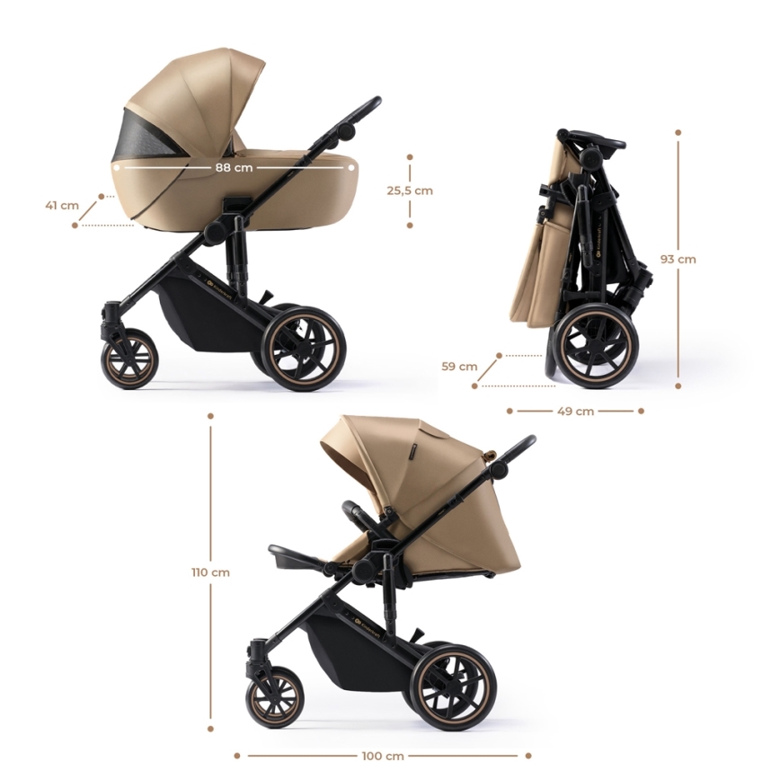 KINDERKRAFT - Combination stroller 2in1 PRIME 2 beige