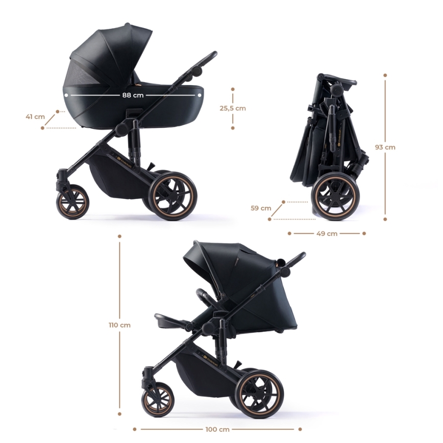 KINDERKRAFT - Combination stroller 2in1 PRIME 2 black