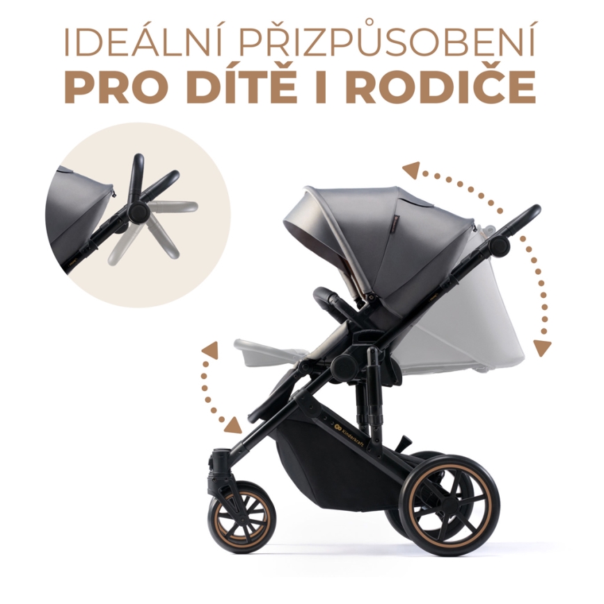 KINDERKRAFT - Combination stroller 2in1 PRIME 2 grey