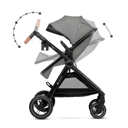 KINDERKRAFT - Combination stroller 3in1 ESME Moonlight grey + car seat MINK PRO