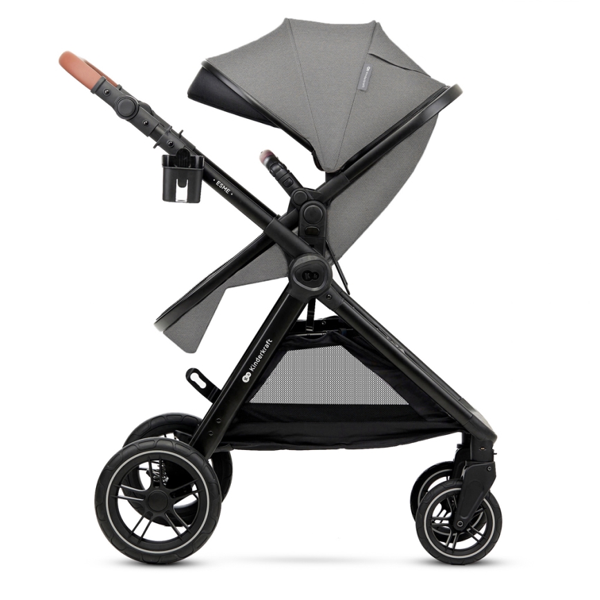 KINDERKRAFT - Combination stroller 3in1 ESME Moonlight grey + car seat MINK PRO