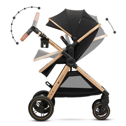 KINDERKRAFT - Combination stroller 3in1 ESME Pure black + car seat MINK PRO