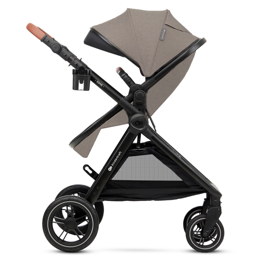 KINDERKRAFT - Combination stroller 3in1 ESME Sand beige + car seat MINK PRO