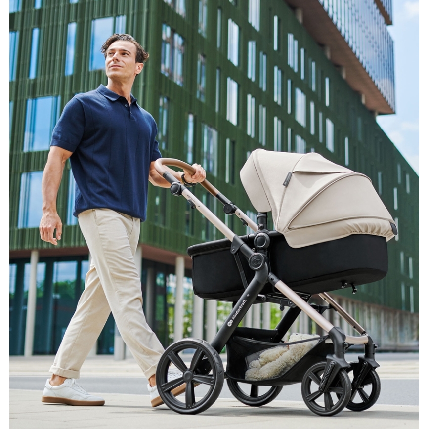 KINDERKRAFT - Combination stroller 3in1 MOOV 2 AIR Moonlight grey + car seat MINK PRO