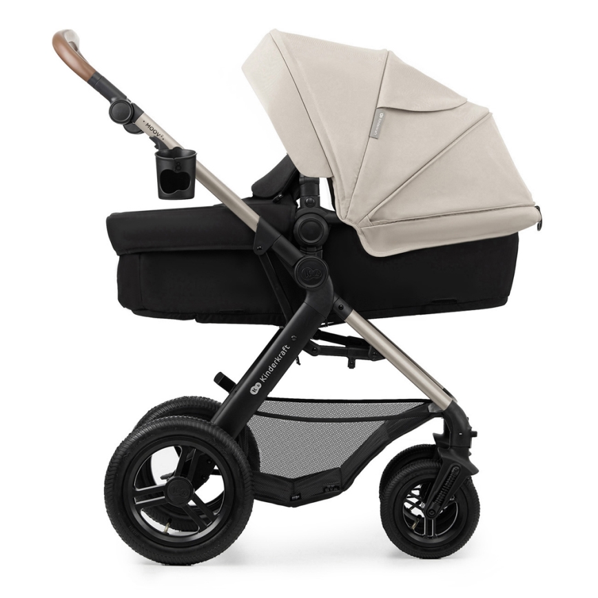 KINDERKRAFT - Combination stroller 3in1 MOOV 2 AIR Moonlight grey + car seat MINK PRO