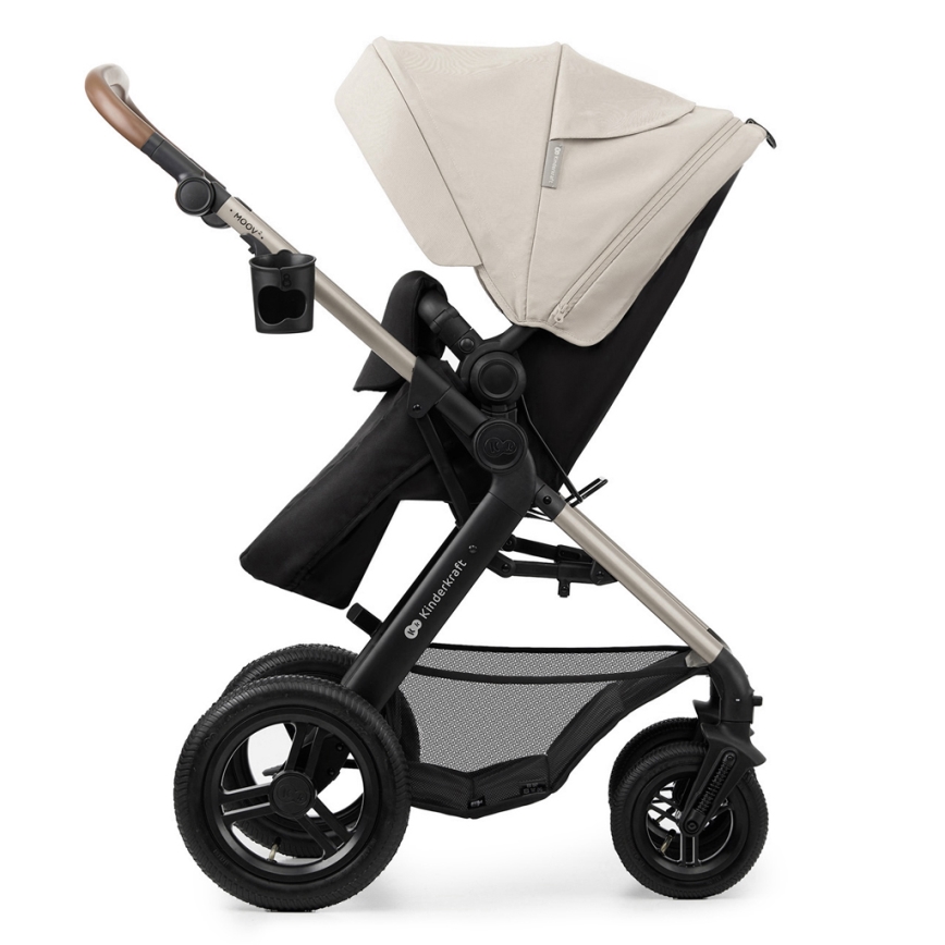 KINDERKRAFT - Combination stroller 3in1 MOOV 2 AIR Moonlight grey + car seat MINK PRO