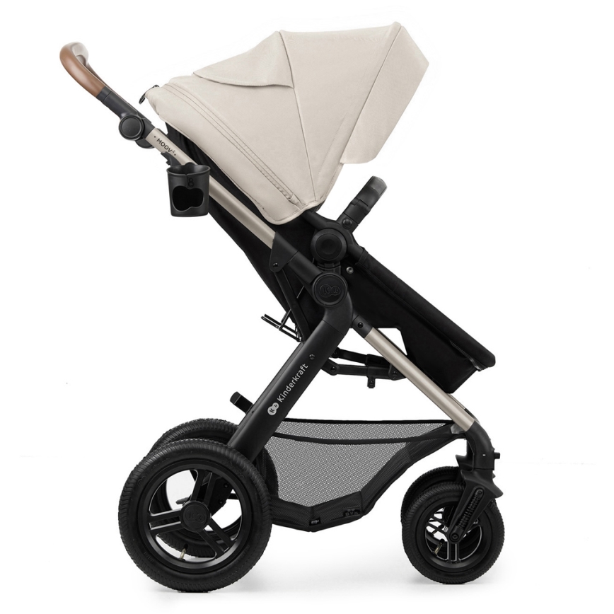KINDERKRAFT - Combination stroller 3in1 MOOV 2 AIR Moonlight grey + car seat MINK PRO