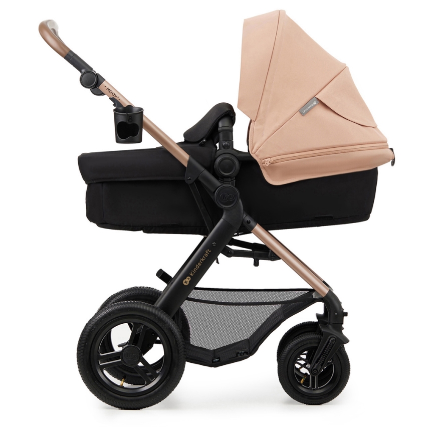 KINDERKRAFT - Combination stroller 3in1 MOOV 2 AIR Sand beige + car seat MINK PRO
