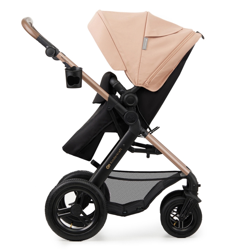 KINDERKRAFT - Combination stroller 3in1 MOOV 2 AIR Sand beige + car seat MINK PRO