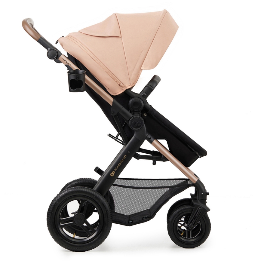 KINDERKRAFT - Combination stroller 3in1 MOOV 2 AIR Sand beige + car seat MINK PRO
