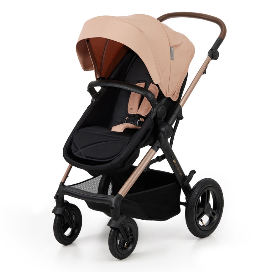 KINDERKRAFT - Combination stroller 3in1 MOOV 2 AIR Sand beige + car seat MINK PRO
