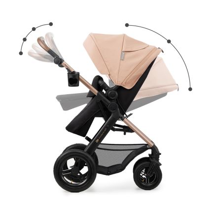 KINDERKRAFT - Combination stroller 3in1 MOOV 2 AIR Sand beige + car seat MINK PRO
