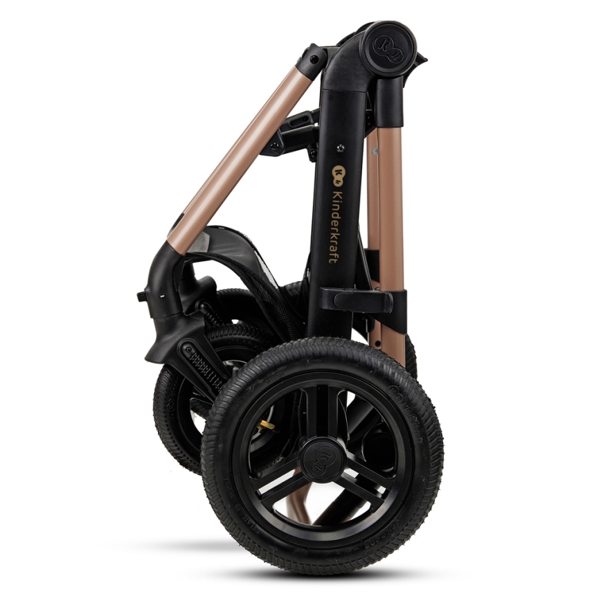 KINDERKRAFT - Combination stroller 3in1 MOOV 2 AIR Sand beige + car seat MINK PRO