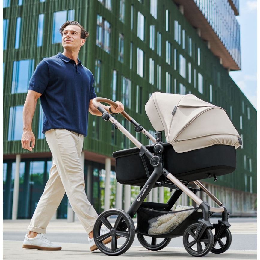 KINDERKRAFT - Combination stroller 3in1 MOOV 2 Moonlight grey + car seat MINK PRO