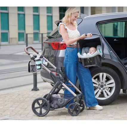 KINDERKRAFT - Combination stroller 3in1 MOOV 2 Moonlight grey + car seat MINK PRO