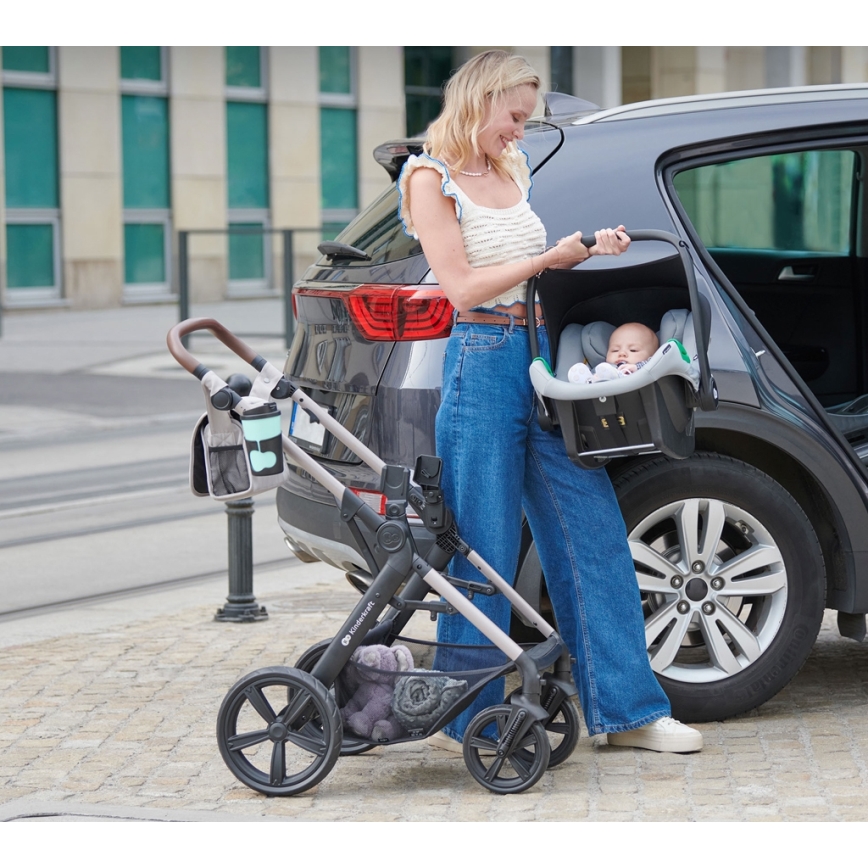 KINDERKRAFT - Combination stroller 3in1 MOOV 2 Moonlight grey + car seat MINK PRO