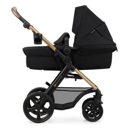 KINDERKRAFT - Combination stroller 3in1 MOOV 2 Pure black + car seat MINK PRO