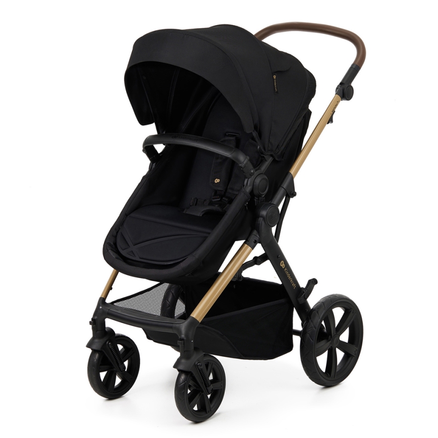 KINDERKRAFT - Combination stroller 3in1 MOOV 2 Pure black + car seat MINK PRO