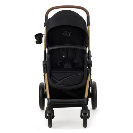 KINDERKRAFT - Combination stroller 3in1 MOOV 2 Pure black + car seat MINK PRO