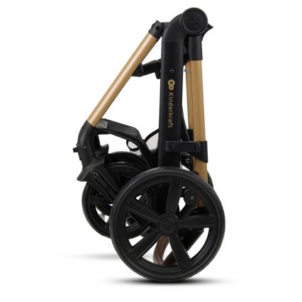 KINDERKRAFT - Combination stroller 3in1 MOOV 2 Pure black + car seat MINK PRO