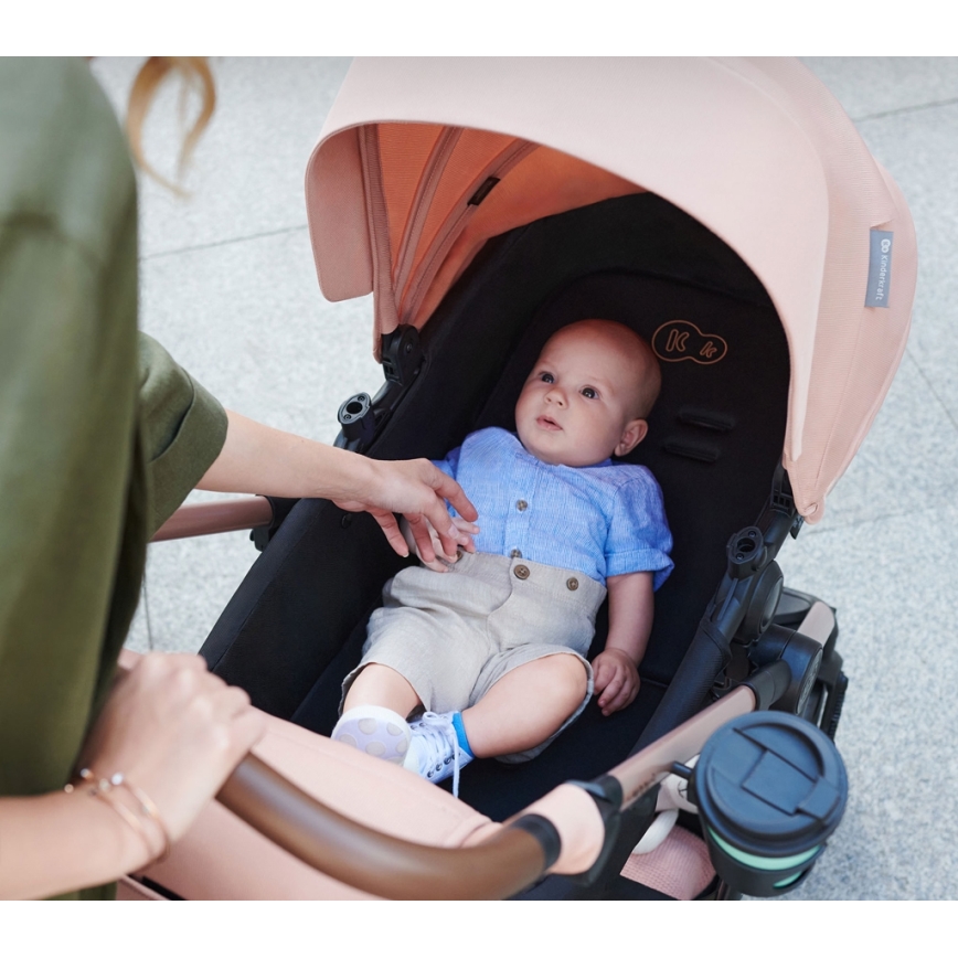 KINDERKRAFT - Combination stroller 3in1 MOOV 2 Sand beige + car seat MINK PRO