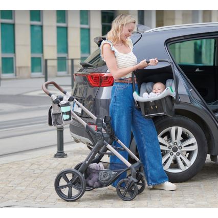 KINDERKRAFT - Combination stroller 3in1 MOOV 2 Sand beige + car seat MINK PRO